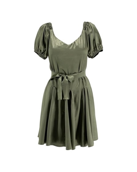 chicard satin mini dress